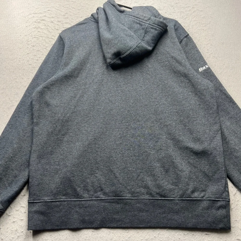 The North Face Mens Hoodie Gray Fleece Pullover Baxter Logo‎ Size L 1712